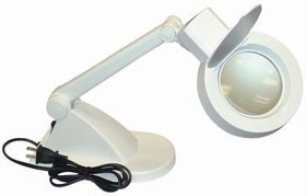 WHITE ILLUMINATED DESK MAGNIFIER
